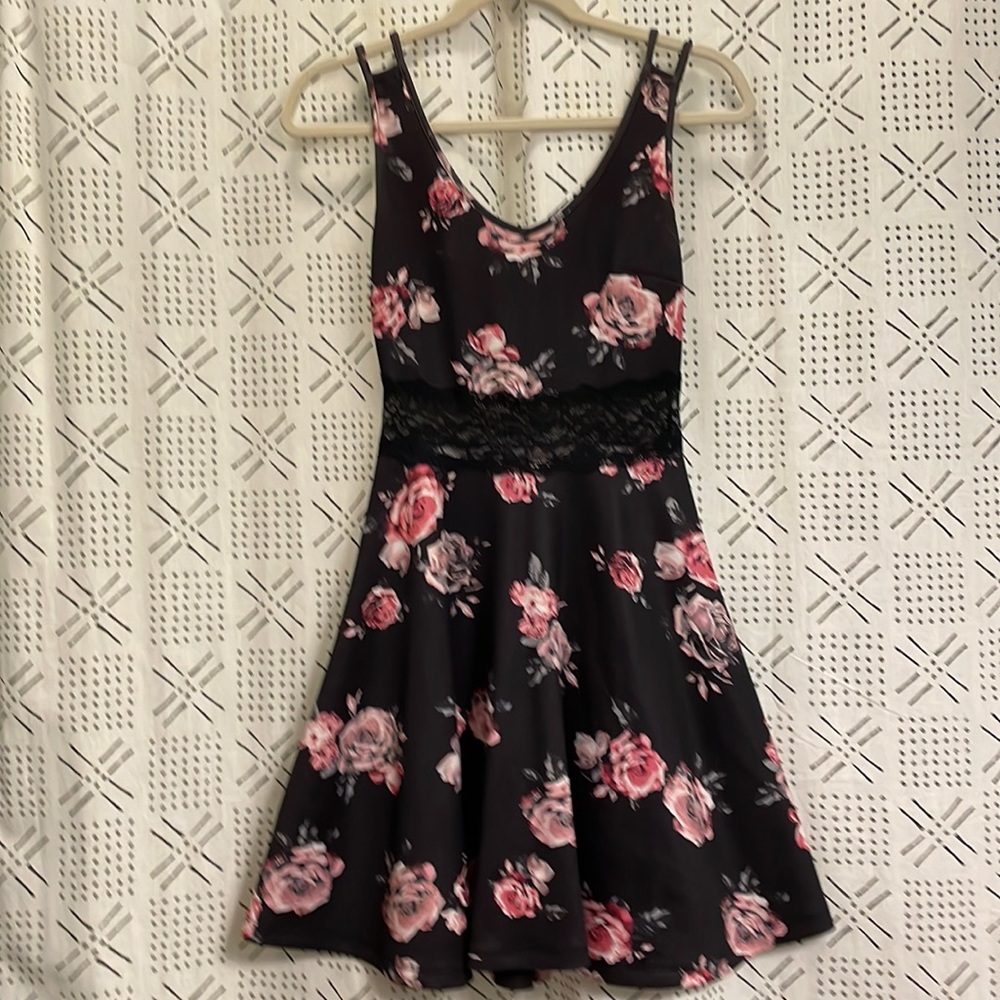 black floral mini dress!! Rue 21